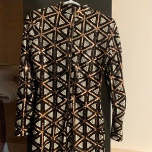 High Neck Sparkly Night-out Dress